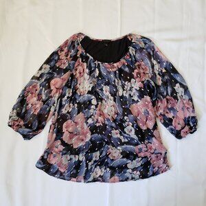 Tamara H 2X Plus floral pink blouse top spring